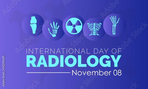 Vector illustration design concept of International Day of Radiology observed on November 8
