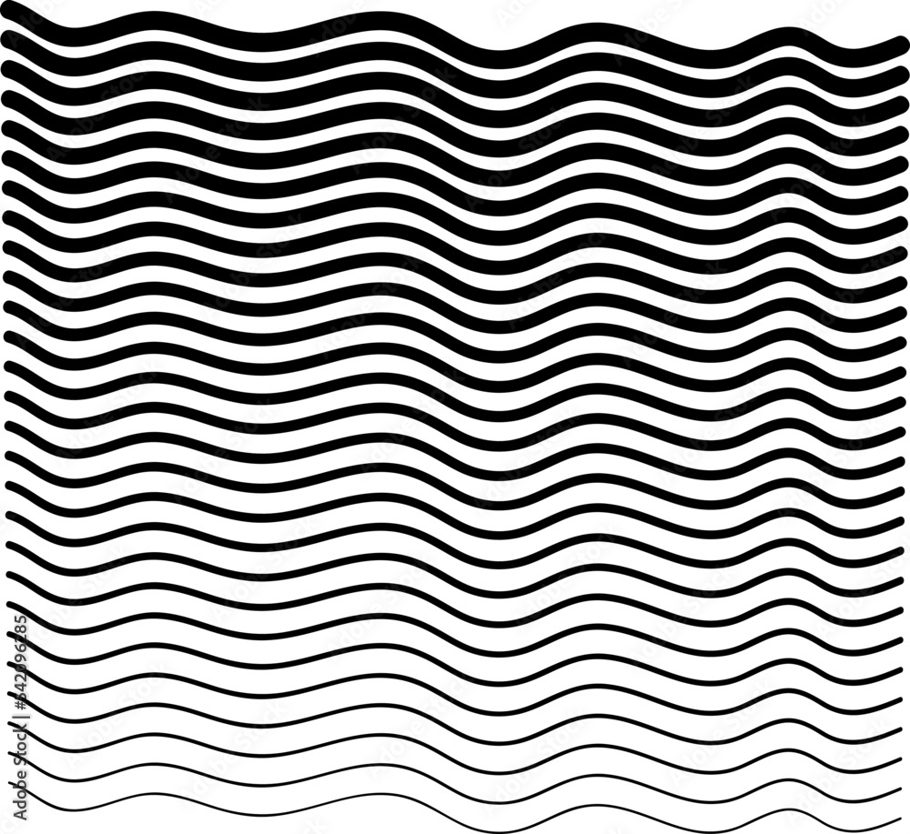 Wavy horizontal lines. Vector illustration, flat design on white background..eps Wavy horizontal lines. Vector illustration, flat design on white background..eps