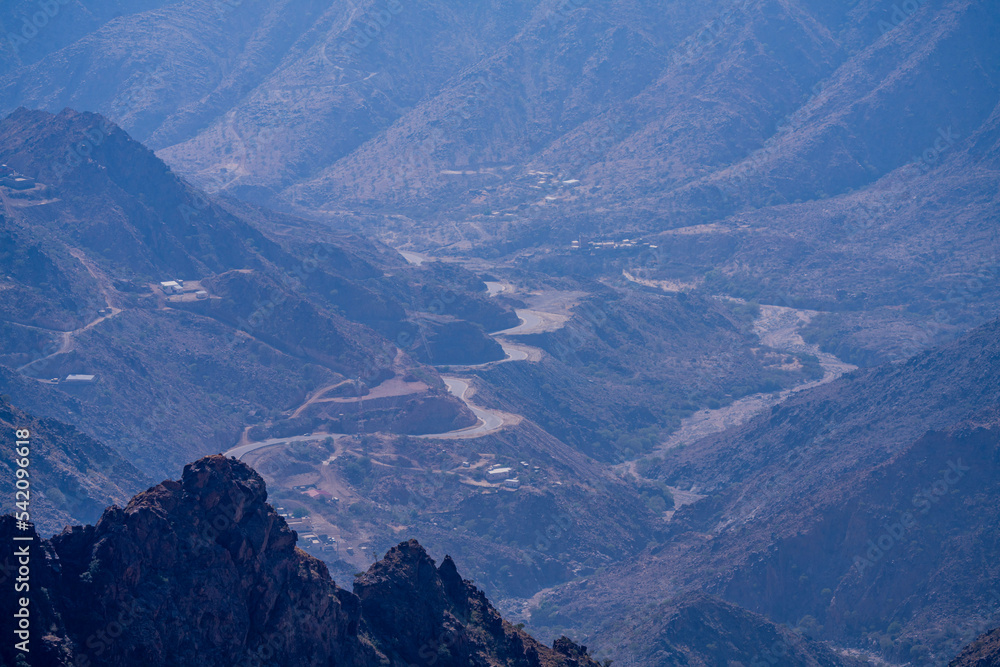 arabian mountain valley landscape 