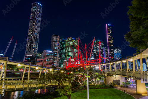 Brisbane city skyline at night