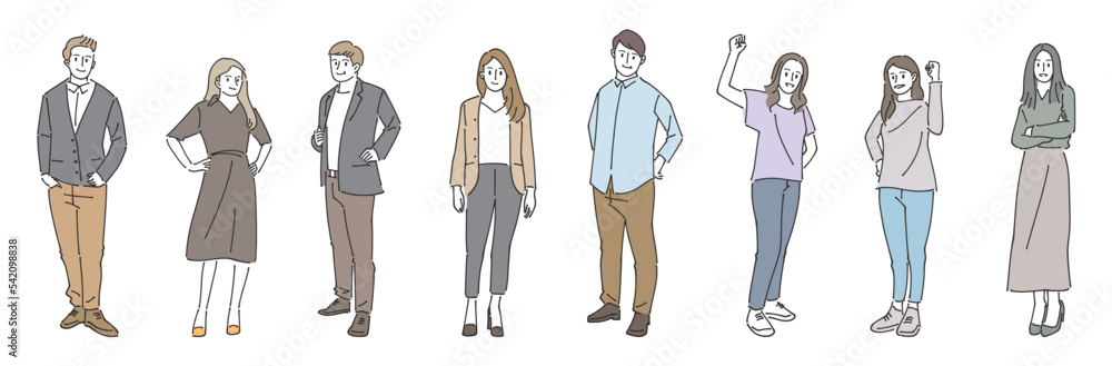 人物おしゃれイラスト素材	
