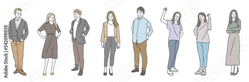 人物おしゃれイラスト素材	
