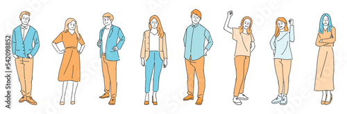 人物おしゃれイラスト素材	
