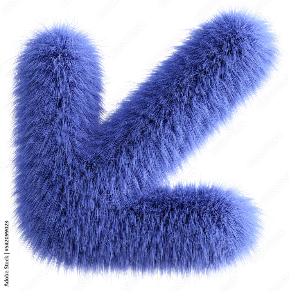 Blue 3D Fluffy Symbol Arrow Left Bottom. 3d render illustration isolated on transparent background Blue 3D Fluffy Symbol Arrow Left Bottom. 3d render illustration isolated on transparent background