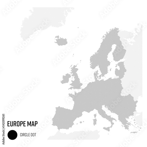 世界地図ドット ヨーロッパ地域 国別にグループ