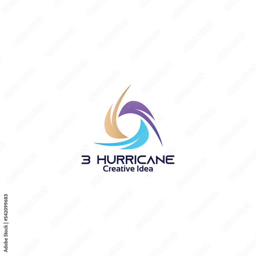 Obraz premium Hurricane logo icon vector isolated