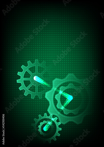 Gears icon vector dark blue tech background, cogwheel pictograma. Mechanical industry elements, motor or clock circle parts with cogs. Machinery cogwheel gears illustration. Flat icons motion symbols.
