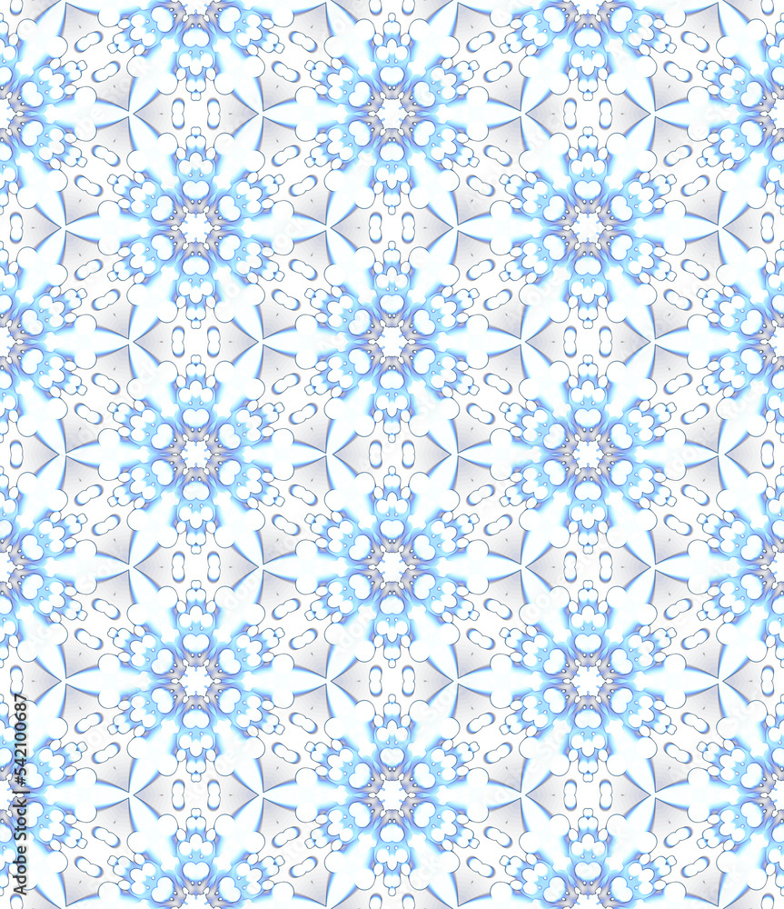 19.Blue Blooming Star Flower Pattern