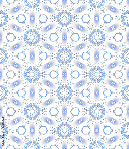 Wallpaper Mural 08.Flower Folk Ethnic Pattern_Blue Torontodigital.ca
