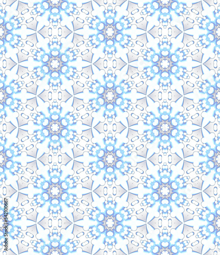 19.Blue Blooming Star Flower Pattern