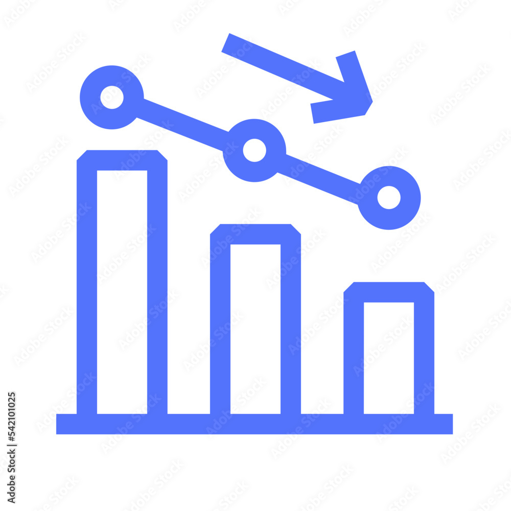 Business Chart Drop Graph Office Work Workplace Icon Business Chart Drop Graph Office Work Workplace Icon