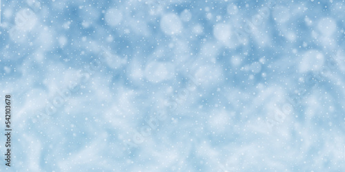 Winter sky, blizzard and snowfall, banner  © Valerii