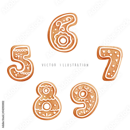 Gingerbread cookies Christmas cookies vector illustration christmas
