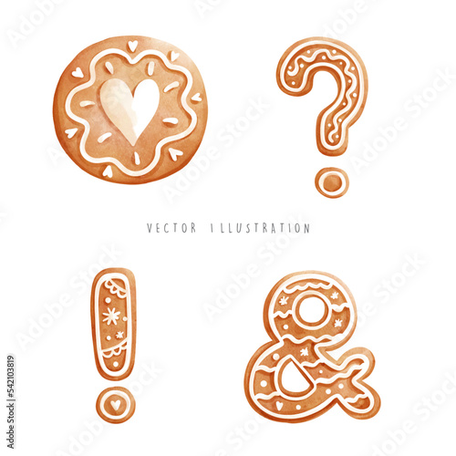 Gingerbread cookies Christmas cookies vector illustration christmas