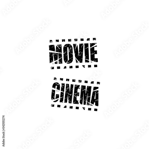 movie and cinema text logo icon vector template