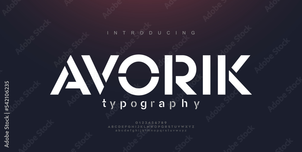 Vecteur Stock Sport modern urban alphabet fonts. Typography, abstract  technology, fashion, digital, future creative logo font. vector  illustration | Adobe Stock