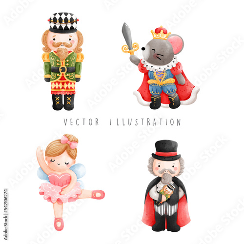 Christmas nutcracker, vector illustration