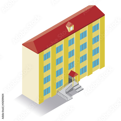 アイソメトリック_立体的で可愛い学校