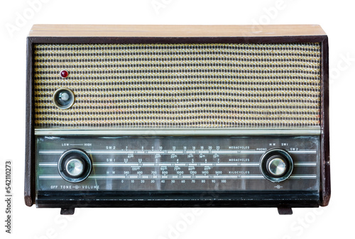 vintage radio isolated and save as to PNG file