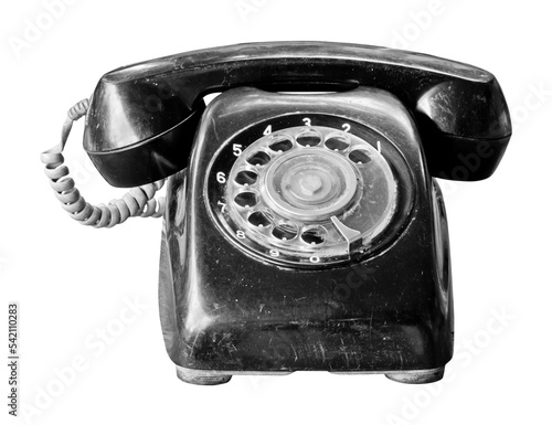 old telephone isolated and save as to PNG file photo