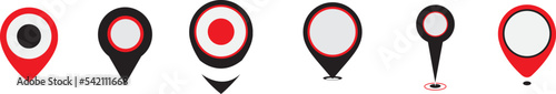 Set of map pin icons. Modern map markers. location pin sign. Vector icon isolated on white background