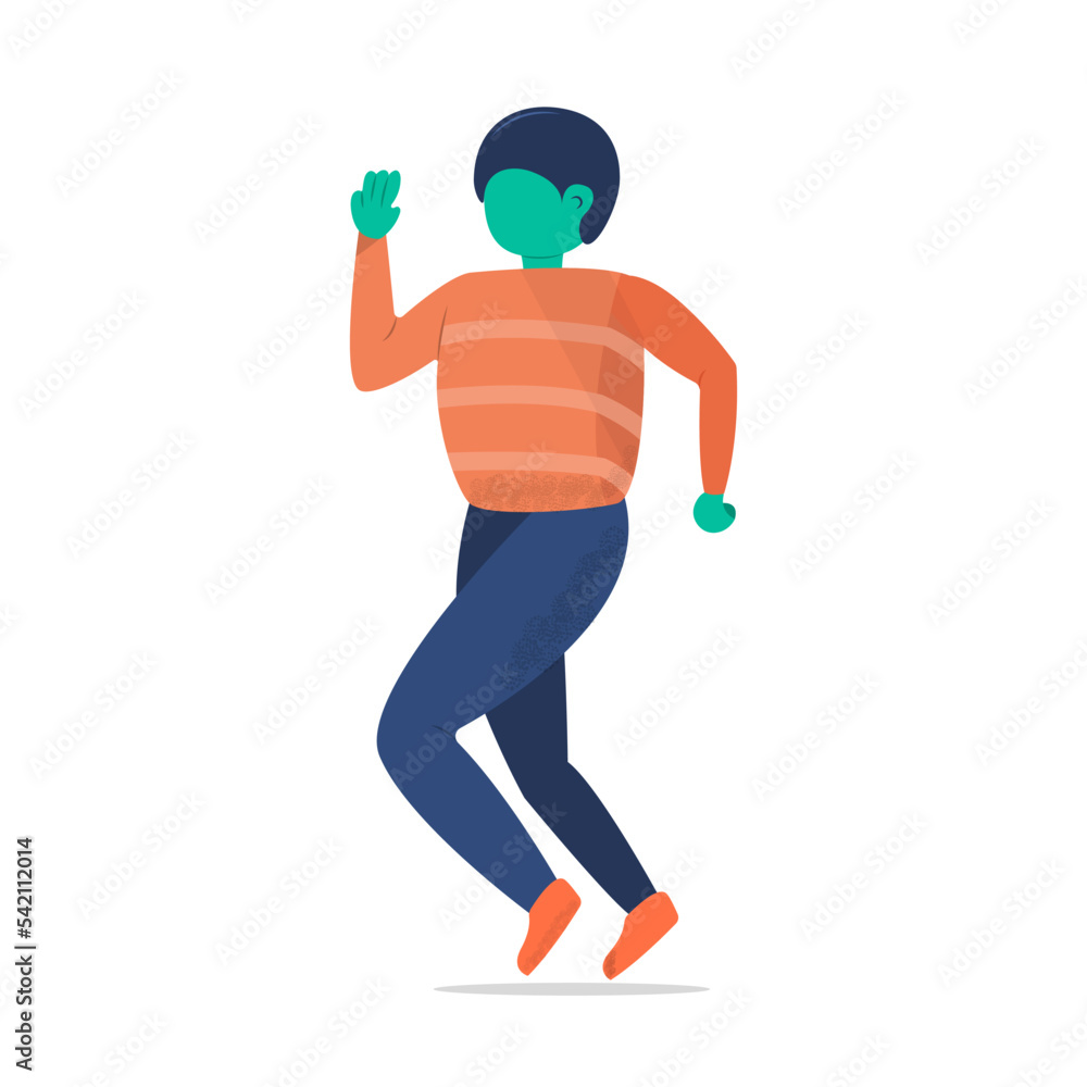 people running vector flat illustration pose 