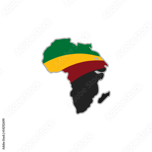 cool africa map logo icon