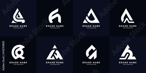 Collection letter A or AA monogram logo design