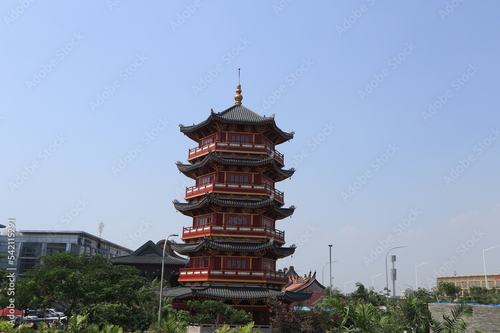 Pagoda in Pantjoran, Pantai Indah Kapuk, Jakarta looks great. It is a popular place in Jakarta. Some people go there to refreshing. Pagoda in Pantjoran, Pantai Indah Kapuk, Jakarta looks great. It is a popular place in Jakarta. Some people go there to refreshing.