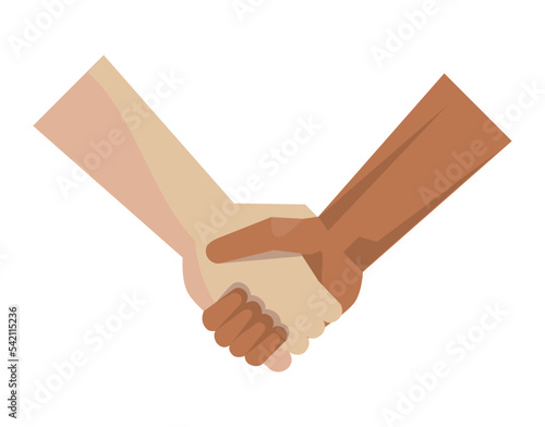 interracial handshake symbol