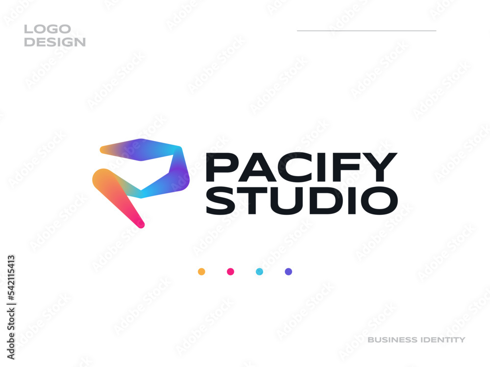 Abstract and Creative Letter P Logo Design with Colorful Blend Style. Suitable for Business and Technology Logos Abstract and Creative Letter P Logo Design with Colorful Blend Style. Suitable for Business and Technology Logos