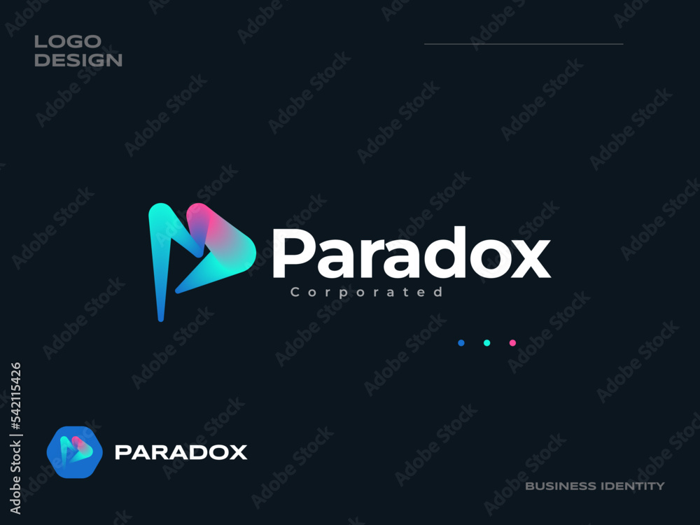 Abstract and Creative Letter P Logo Design with Colorful Blend Style. Suitable for Business and Technology Logos Abstract and Creative Letter P Logo Design with Colorful Blend Style. Suitable for Business and Technology Logos