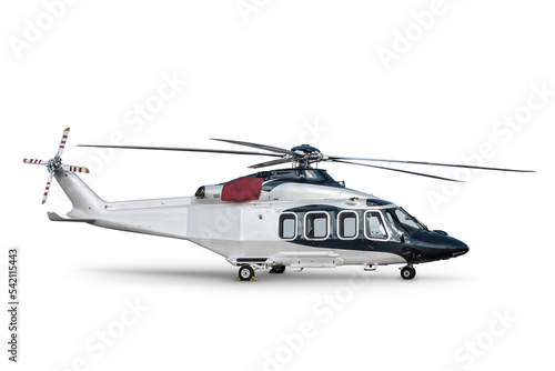 Fototapeta Luxury passenger helicopter isolated on transparent background