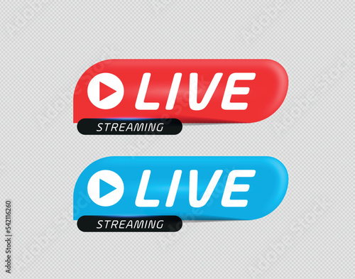 live stream buttons set