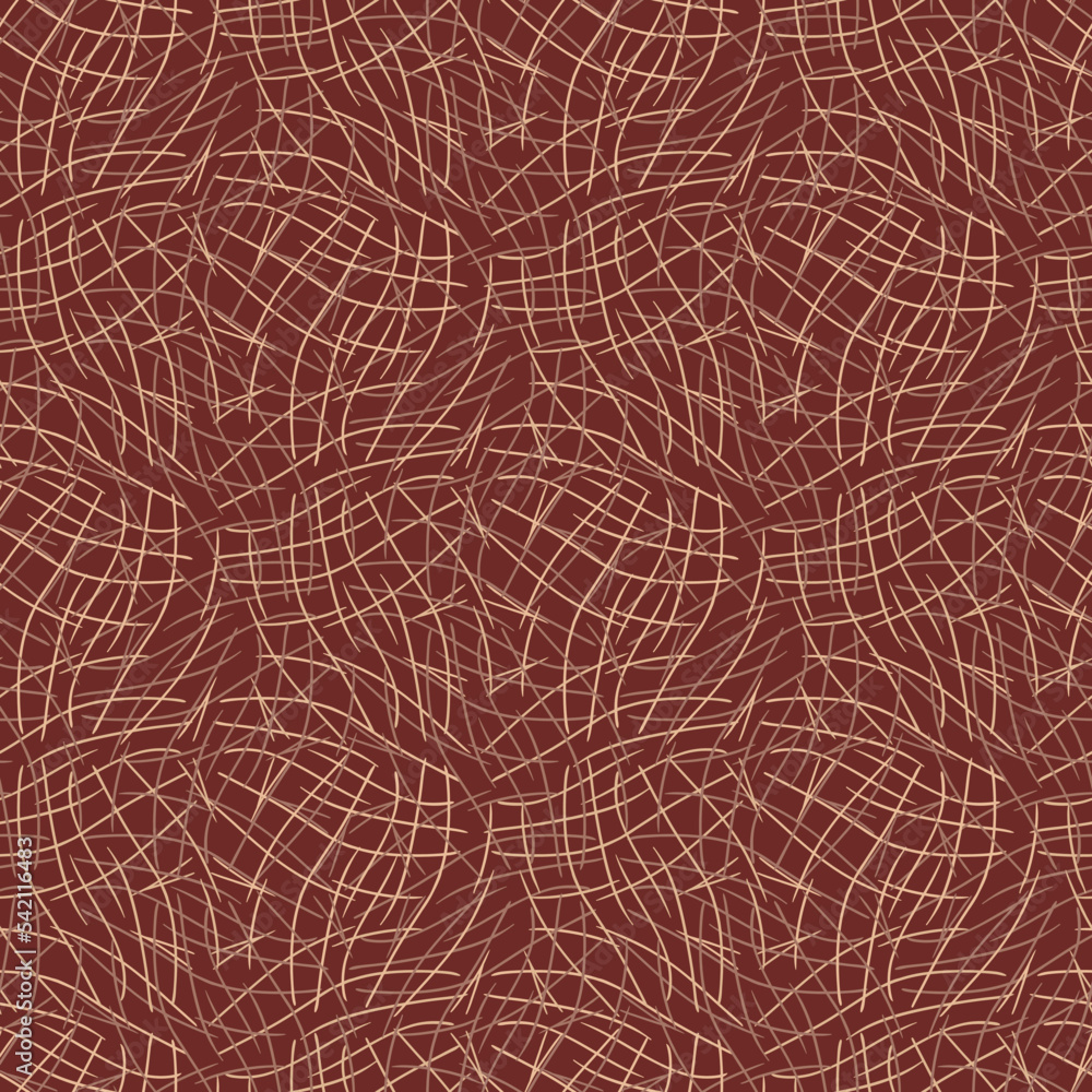 Fototapeta premium Seamless fractal pattern in vector format for printed fabrics or any other purposes. Every object is grouped base on color so the pattern is editable, tileable and easy to use.