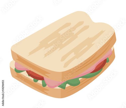 fresh delicious sandwich breakfast