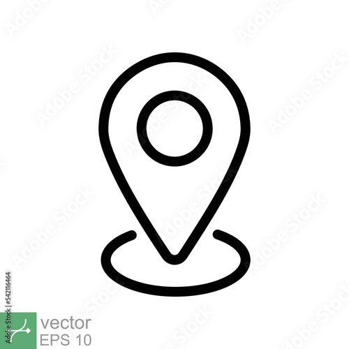 Pin location icon. Simple outline style. Map marker, place position, globe label, gps technology concept. Thin line vector illustration isolated on white background. EPS 10. Free Download Pin location icon. Simple outline style. Map marker, place position, globe label, gps technology concept. Thin line vector illustration isolated on white background. EPS 10. - GFXLoad