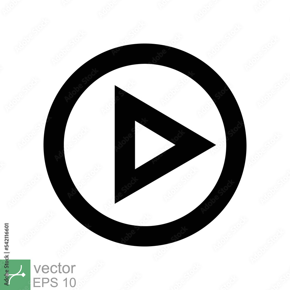 Play button icon. Simple flat style. Media player audio, triangle, click, music concept. Vector illustration isolated on white background. EPS 10. Play button icon. Simple flat style. Media player audio, triangle, click, music concept. Vector illustration isolated on white background. EPS 10.