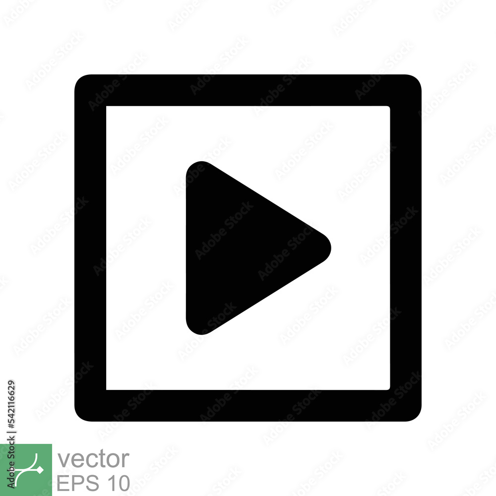 Play button icon. Simple flat style. Media player audio, triangle, click, music concept. Vector illustration isolated on white background. EPS 10. Play button icon. Simple flat style. Media player audio, triangle, click, music concept. Vector illustration isolated on white background. EPS 10.