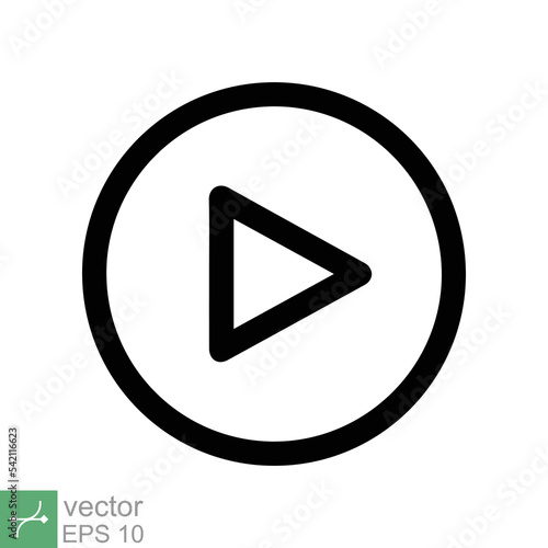 Free Download Play button icon. Simple flat style. Media player audio, triangle, click, music concept. Vector illustration isolated on white background. EPS 10. - GFXLoad