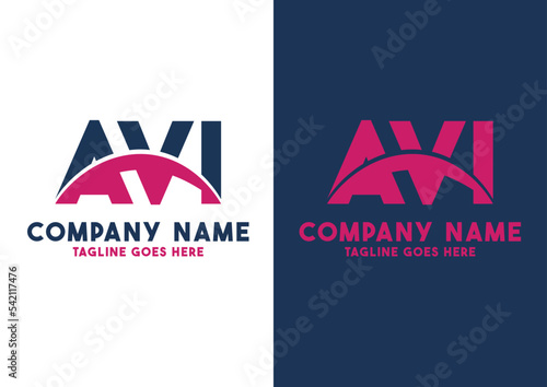 Letter AVI logo design vector template, AVI logo photo