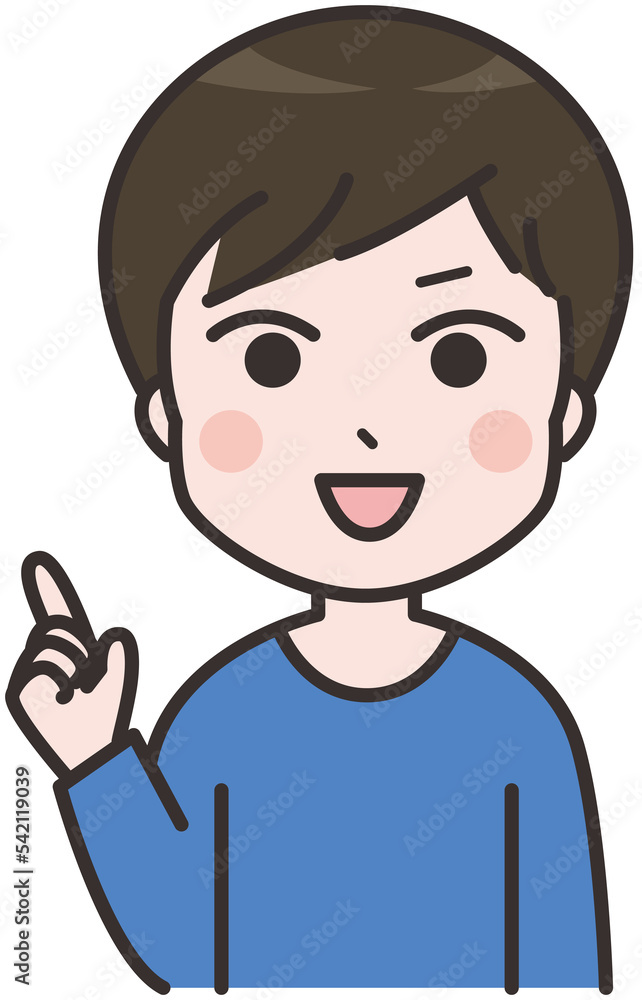 指差しする男性のイラスト 指差しする男性のイラスト