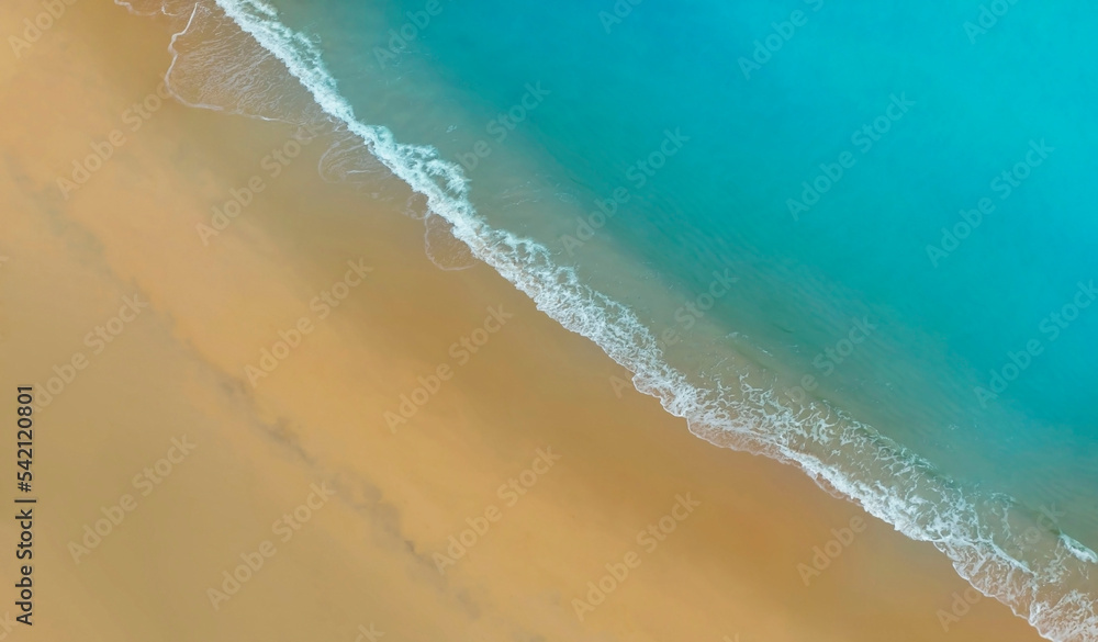Aerial view of tropical paradise beach of the Andaman Sea. amazing view turquoise water sunny aerial scenery
