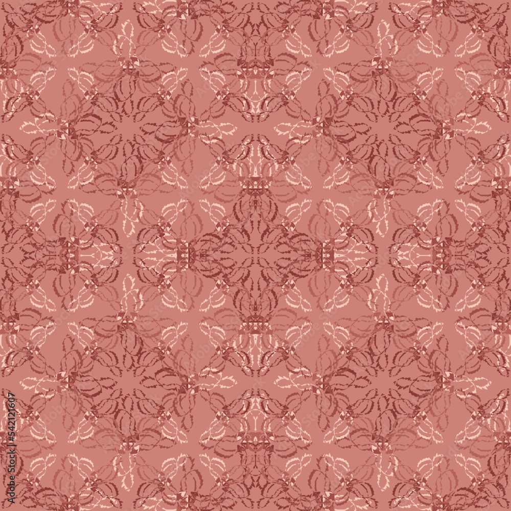 Fototapeta premium Seamless fractal pattern in vector format for printed fabrics or any other purposes. Every object is grouped base on color so the pattern is editable, tileable and easy to use.