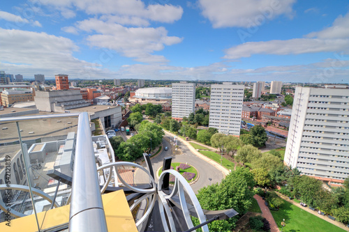 Elevated view of Centenary Square, Birmingham, England, UK. photo