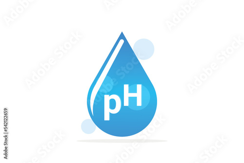 Neutral Ph Drop balance badge, label vector.
