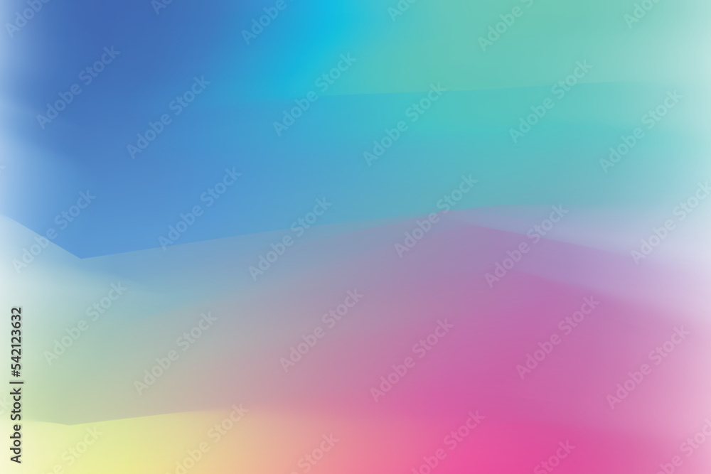 Smooth multicolored glowing gradient mesh background. Vector illustration with bright rainbow colors. Easy to edit soft colored vector banner template. Premium quality.