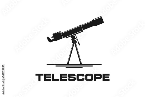 Vintage Planet Space Telescope for Science Logo Design