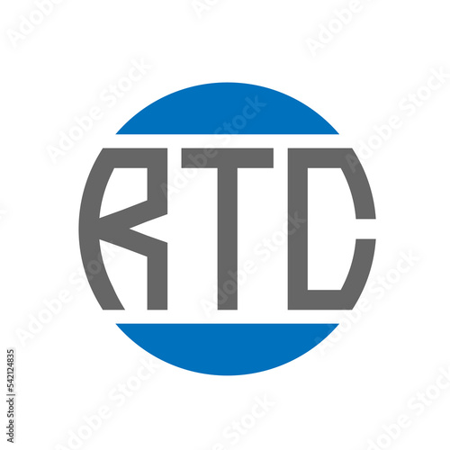 RTC letter logo design on white background. RTC creative initials circle logo concept. RTC letter design.