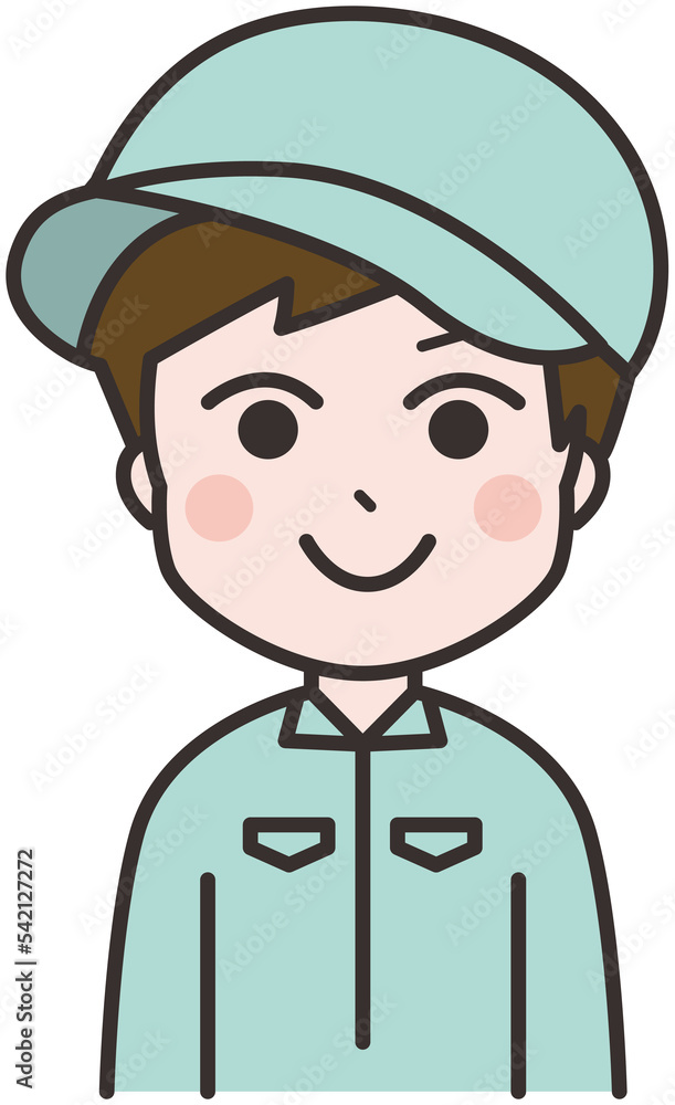 やる気のある男性作業員のイラスト やる気のある男性作業員のイラスト